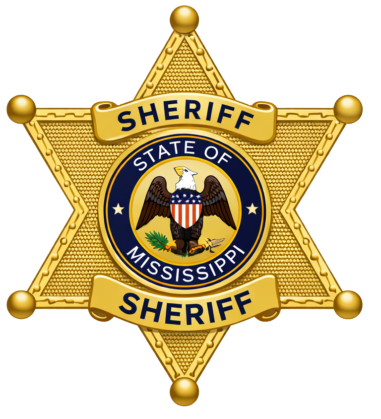 County Sheriff star badge with State of Mississippi seal